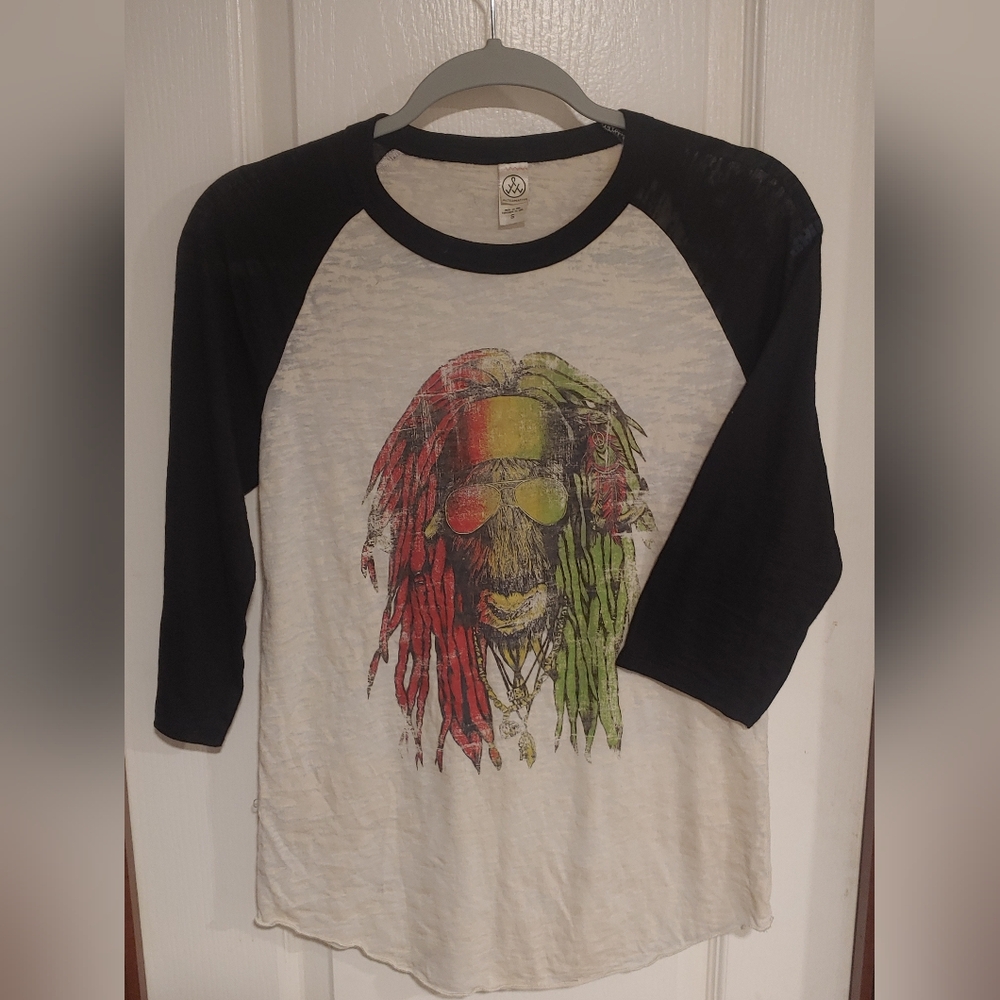 Hippie cow baseball shirt